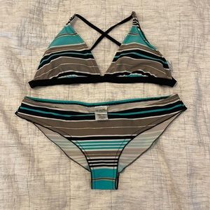 Body Glove Striped Cheeky Bikini